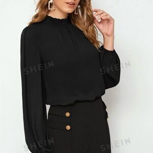 SHEIN-Like new. Black Long sleeve blouse